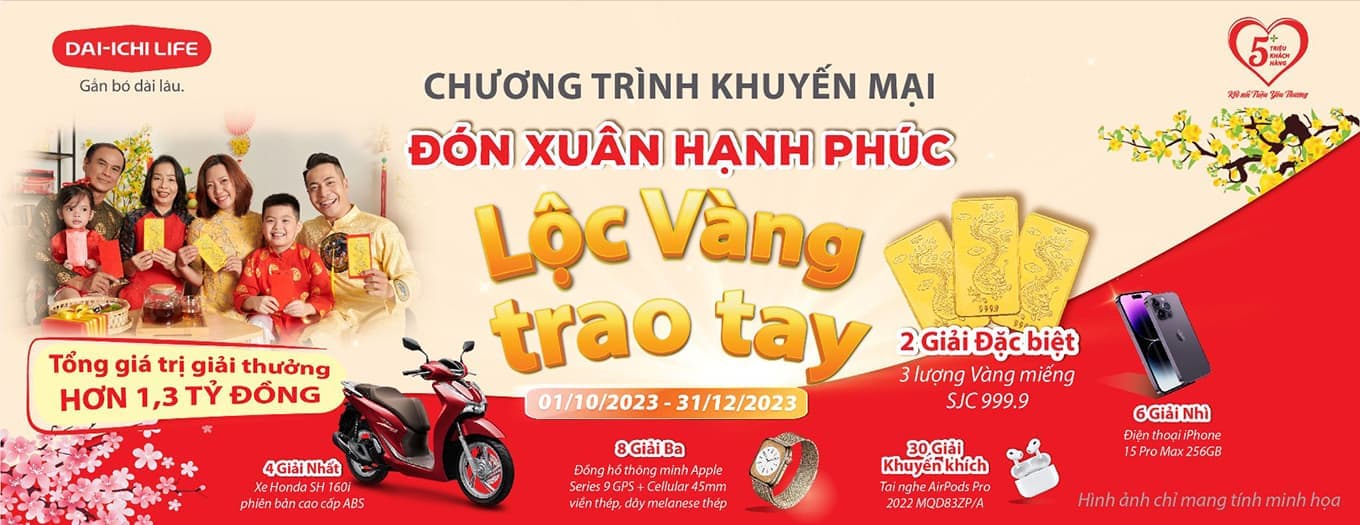 Chương trình khuyến mại “Đón Xuân Hạnh Phúc, Lộc Vàng Trao Tay”